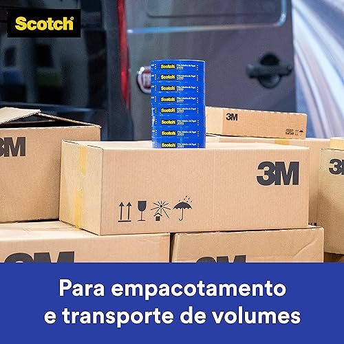 Scotch, 3M, Fita de Empacotamento, Papel Liso, 24mm x 50m, 8 rolos
