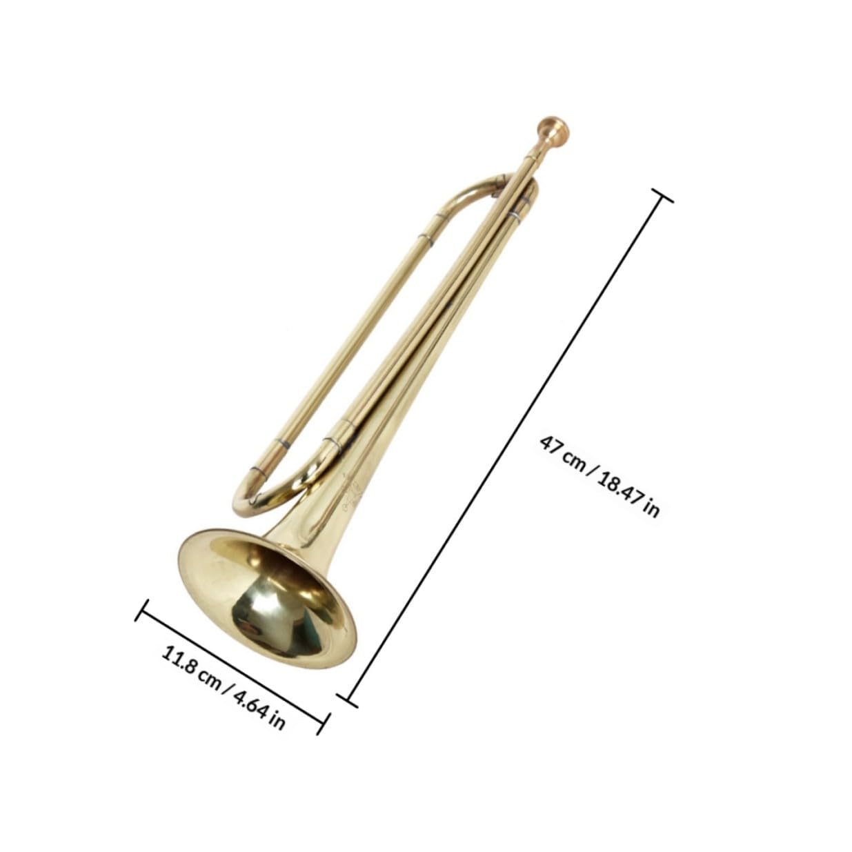 Tromba Giovane in Metallo Oro per Studenti e Ragazzo Ragazza | Uso per Performance e Bande Scolastiche, Materiale Sicuro Cotone, Design Creativo Decorativo