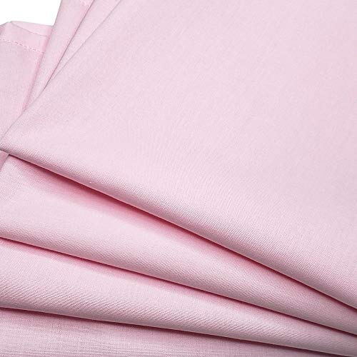 Kit 4 Guardanapos de Tecido Algodão Rosa Claro 39cmx39cm