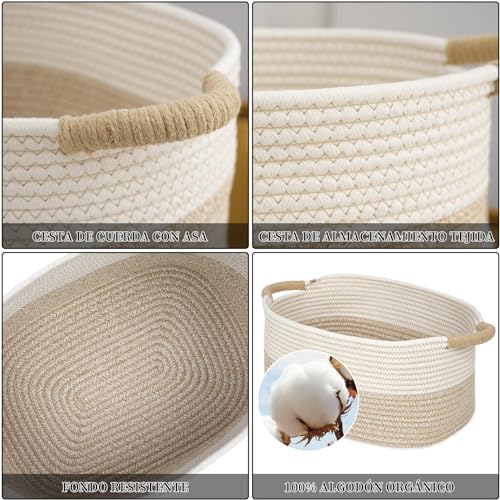 La Mejor comparativa de Cestas tejidas para almacenamiento en baño los más solicitados. 14 Imagen adicional