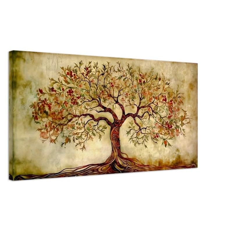 Arbre de Vie tableau abstrait pour créer un salon chaleureux style Renaissance