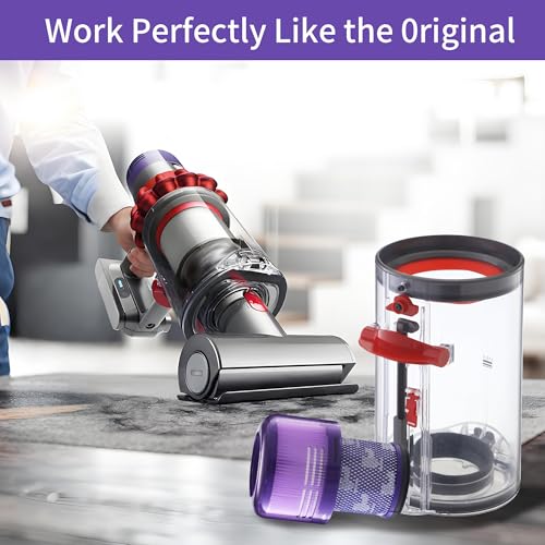 Staubbehälter für Dyson v11 ersatzteile V15 SV14 SV15 SV17 SV22 Zubehör, Behälter für Dyson staubsauger ersatzteile, Staubsaugereimer für Dyson staubsauger zubehör original No.970050-01 und 965443-01