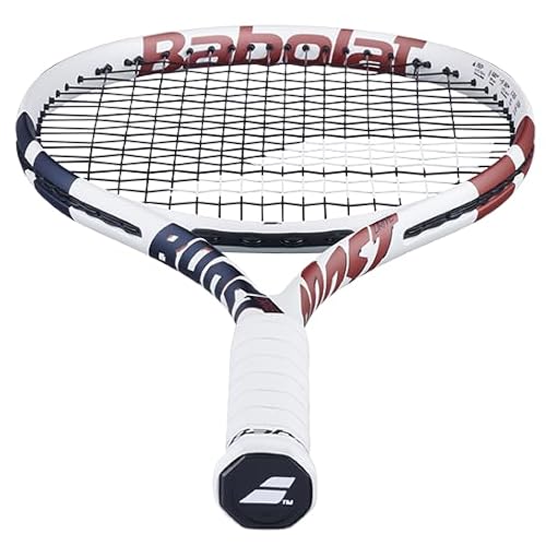 Babolat Boost Drive Strung Tennis Racquet, White (4 1/4\" Grip)