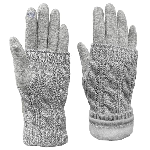 Stoff handschuhe Damen Winter, Thermo Handschuhe Damen Touchscreen,...
