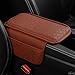 Car Center Console Cover, Auto Middle Console Armrest Seat Box Pad Accessories,Microfiber Leather Car Armrest Seat Box Pad Cover with 2 Side Storage Bags， Universal for Most Cars (B1)