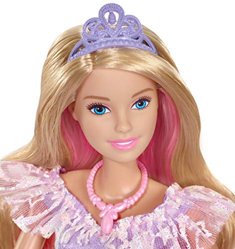Barbie Dreamtopia Royal Ball Princess Doll, Blonde Wearing Glittery Rainbow Ball Gown, With Brush And 5 Accessories, Gift For 3 To 7 Year Olds #TOP3