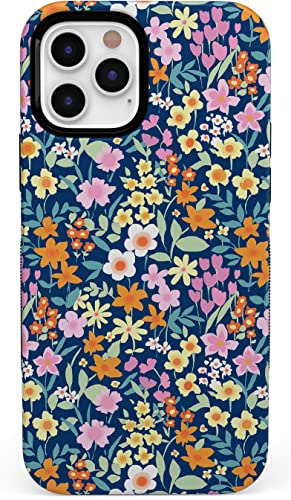 Casely iPhone 12 Pro Max Case | Compatible with MagSafe | Full Bloom | Navy Floral Case