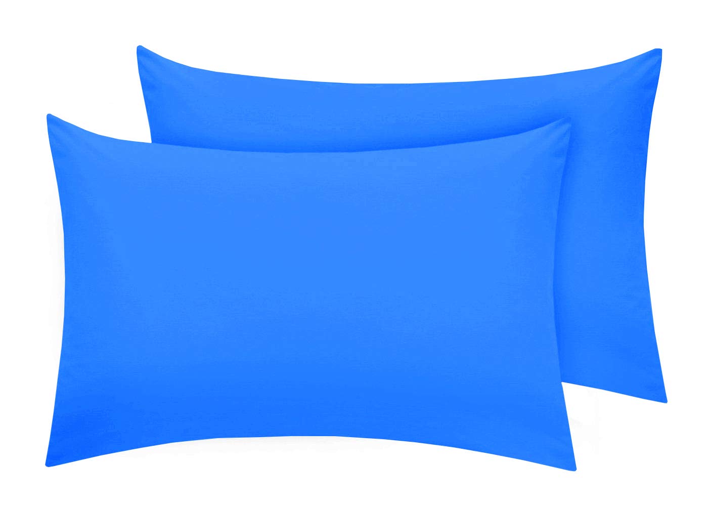 Housewife Pillow Cases 2 Pack Bedroom | Pillow Covers | Polycotton Plain Dyed Housewife Bedding Pillowcases Pair - 50x75cm (Royal Blue)