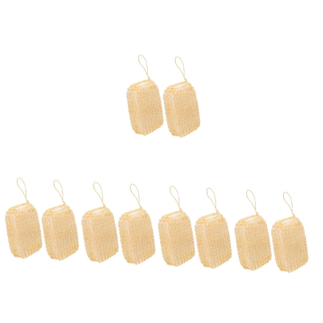 Healeved 10pezzi Spugne Esfolianti Sisal Naturale Per Corpo Spazzole Da Doccia Per Scrub e Massaggio Della Per Della e Relax Casa
