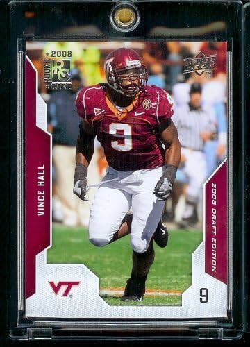 2008 Upper Deck Draft Edition #99 Vince Hall (RC) - Virginia Tech - Rookie Football Card