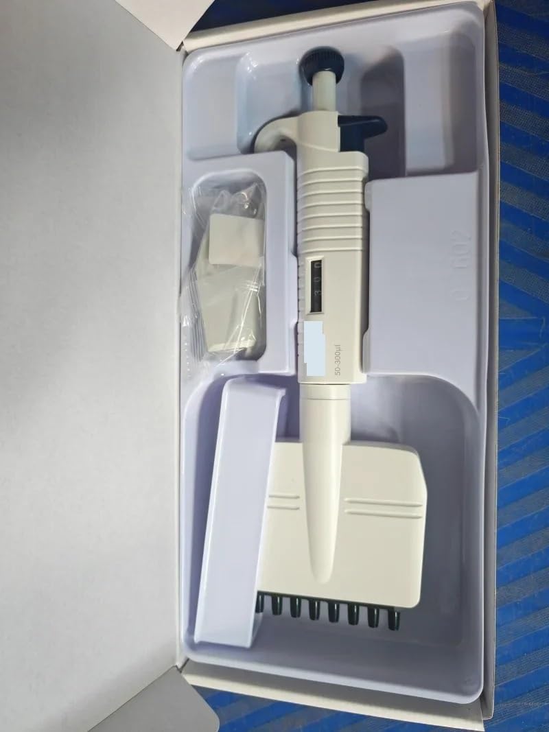 Micropipeta, Pipeta manual ajustable de 12/8 canales for laboratorio químico escolar y multicanal(8channel5-50ul)