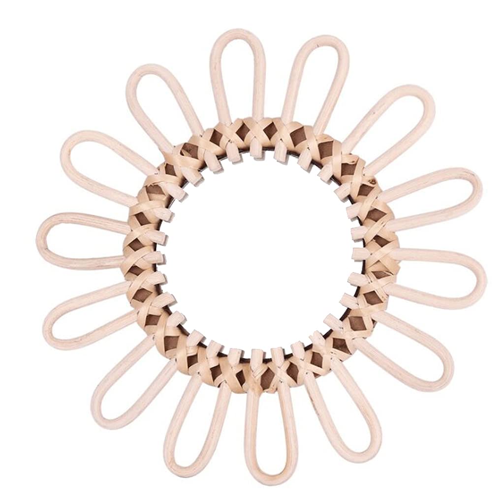 antianzhizhuang Flower Shape Decorative Rattan Innovative Art Round Wall Makeup