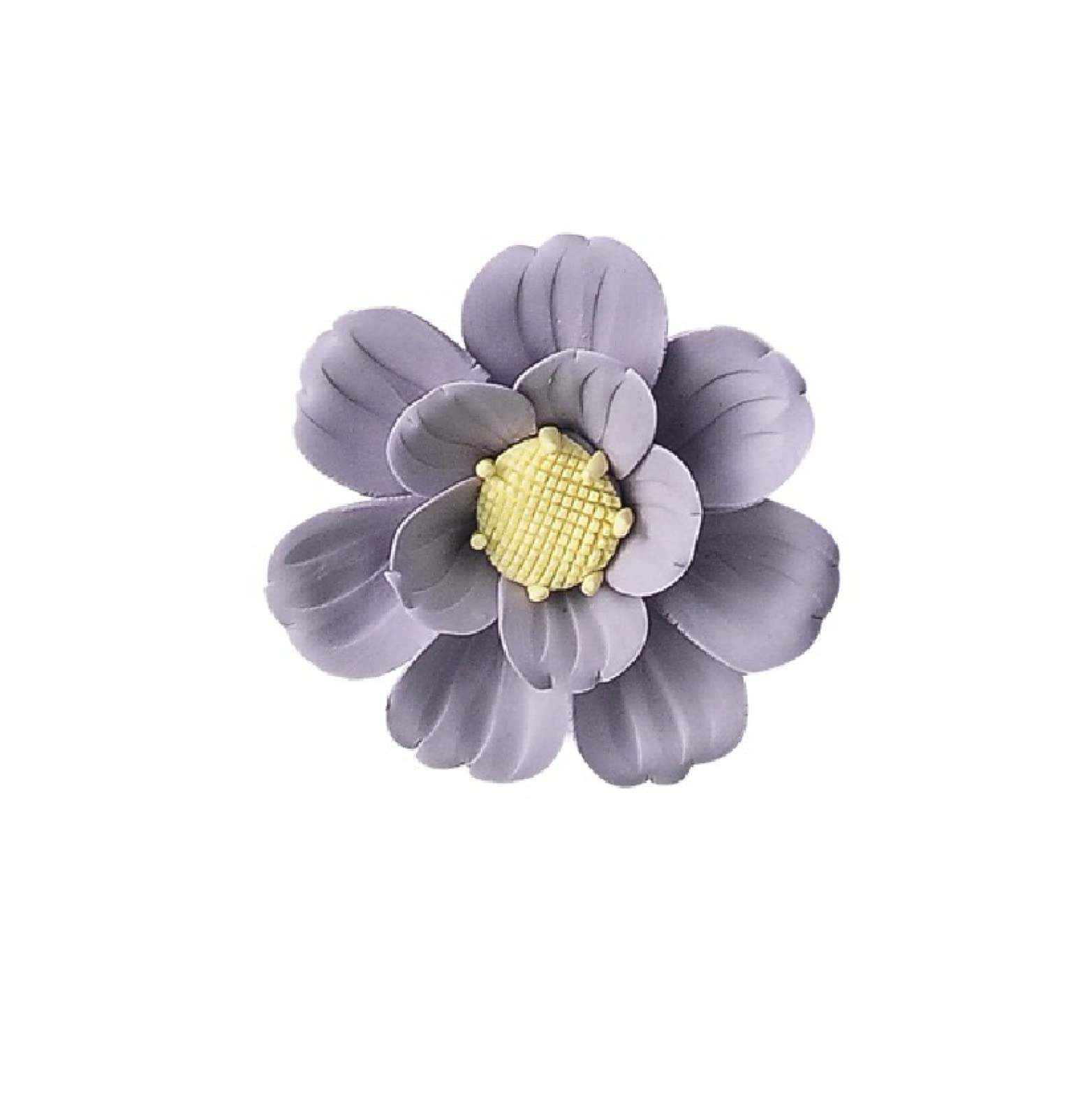 KJOLWHCQ Elegant Handcrafted Ceramic Purple Begonia Flowers Wall Hanging Decor Artificial Sculpture 3D Wall Ornament Arts Wedding Gift