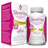 SLIMVITE Womens Multivitamin | Powerful Fat Burner Helps with Weight Loss | Metabolism Booster with Hyaluronic Acid & Hydrolyzed Collagen for Hair Skin & Nails | Zinc & Vitamin C | 60 Caplets