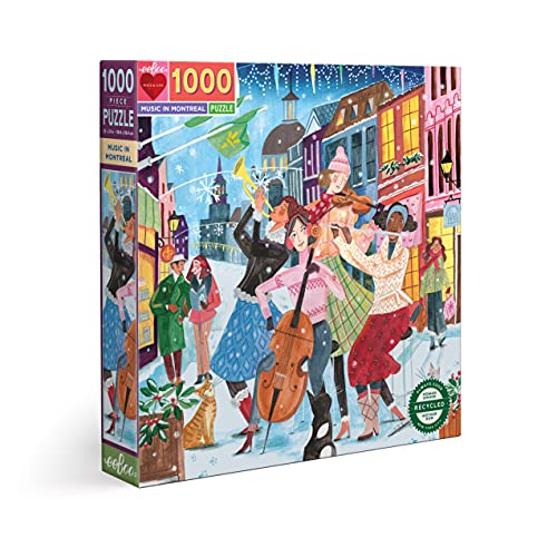 Image of eeBoo - Music in Adult 1000 pieces to travel the Enchanted City of Montreal-Puzzle in recycled cardboard-Dimensions: 58.5 x 58.5 cm, PZTMTL