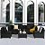 LOUVIXA 7 Piece Outdoor Patio Furniture Set, Outdoor Sectional Furniture, Rattan Chairs Glass Table Wicker Conversation Seating Sectional Sofa with Cushions (A-Black-Black, A-Tilted Back)