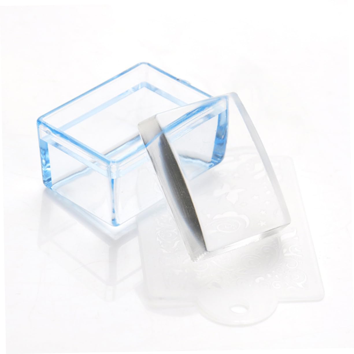 2pcs Nail Art Stamper Transparent Manicure Tools for Unique Nail Designs Easy Use Women