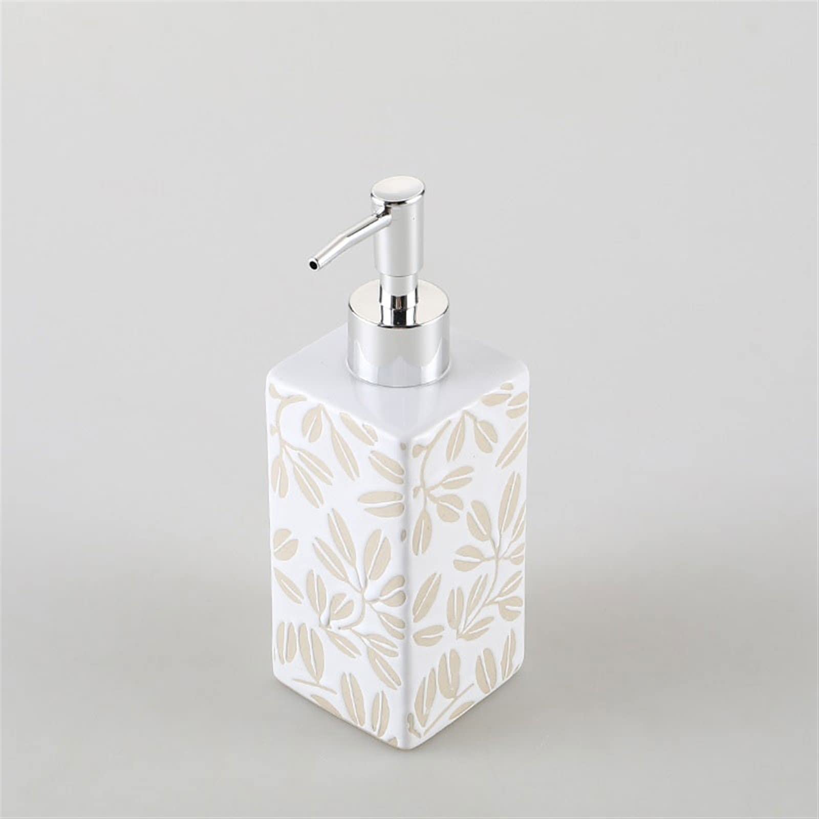 Dispenser per Doccia da 350 ml, flacone per lozione in Ceramica con pressa, Dispenser di Gel Separato per Uso Domestico, Hotel e Toilette.