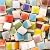 Zhiheng 205 Pack Ceramic Mosaic Tiles Small Square Porcelian Tiles for Mosaic Jewelry Flower Pots Photo Mirror Frame Home Garden DIY Crafts (All Mix)