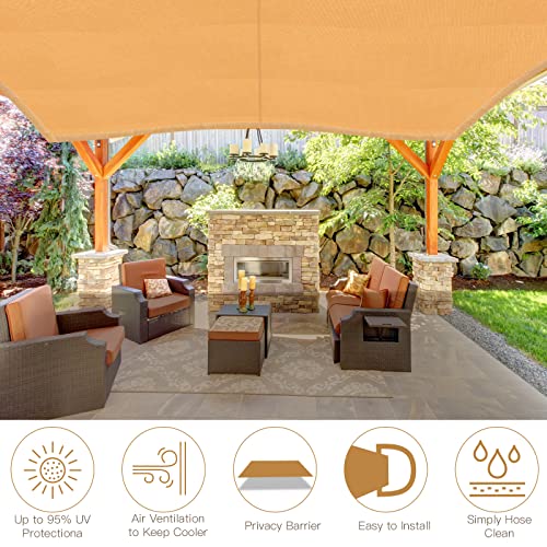 2 Pack 12 X 16 Ft Waterproof Rectangle Sun Shade Sails Patio Awning 95% Uv Blockage For Outdoor Patio Garden Backyard Lawn Pergola And Carport (Beige) #TOP4