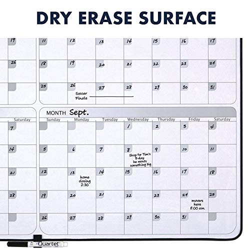 Quartet Whiteboard Planner, 4-Month Planning White Board, 23" X 35" Dry Erase Board, Black Frame (05149Sv) #TOP2