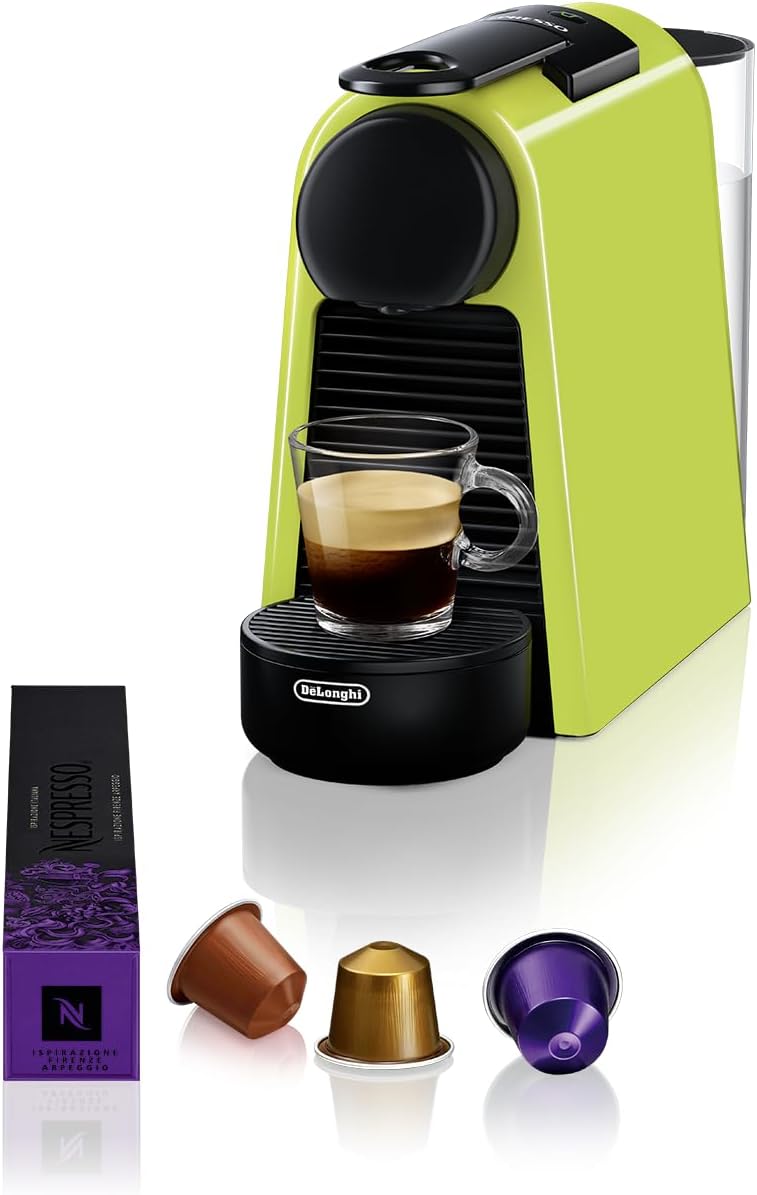 Nespresso Essenza Mini EN85.L, Macchina da caffè di DeLonghi, Sistema Capsule Nespresso, Serbatoio acqua 0.6L, Lime Green