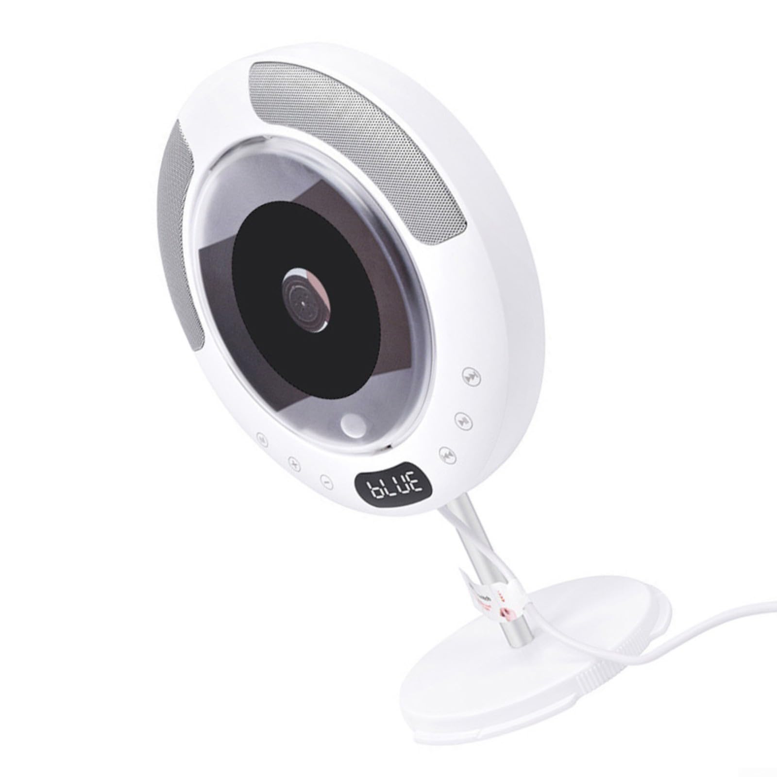 Lettore CD portatile con suono surround 5.1, radio FM compatibile, supporta CD-R MP3 WMA, per Compact Home Audio Bundle Bianco