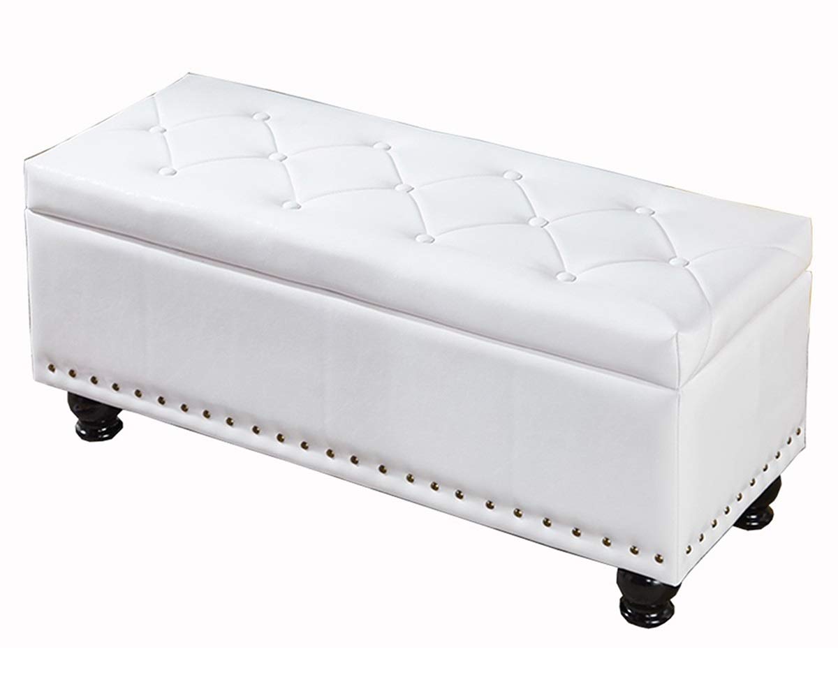 Banc à chaussures pliable blanc 60cm pour optimiser l'espace de l'entrée