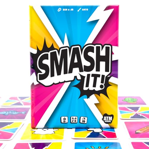 ATM Gaming Smash It - Jeu de société Famille et Amis - Jeu de Cartes Rapidité et Ambiance - 2 à 8 Joueurs - 10