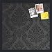 PinPix Custom Printed pin Cork Bulletin Board Made from Canvas, Gothic Crest Pattern 20 x 20 Inches (Completed Size) and Framed in Satin Black (PinPix-36)