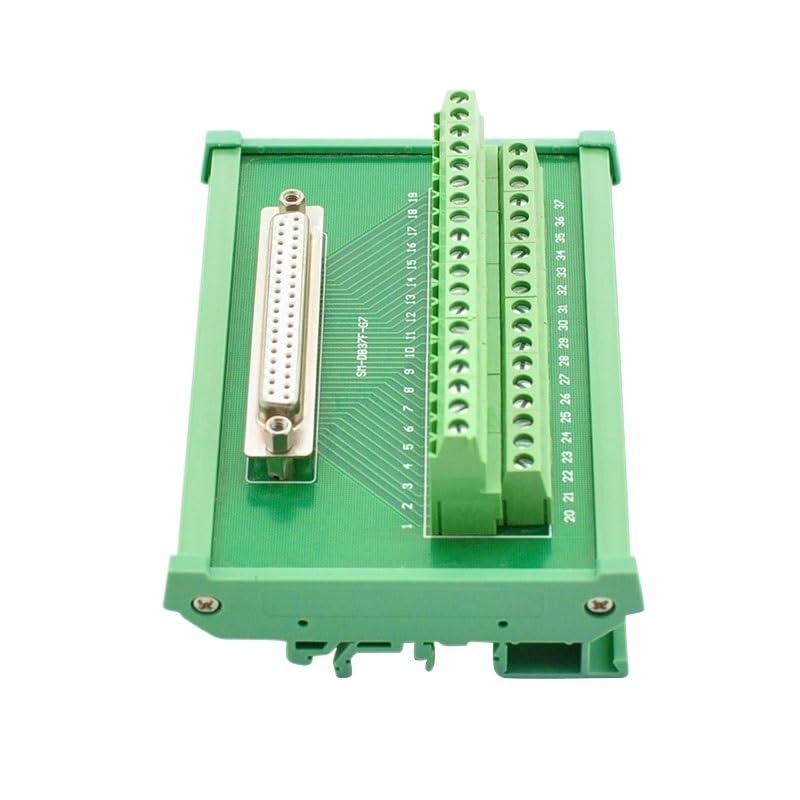 DB37green Relay Terminal Block Industrial Control Module DIN Rail Mounted Adapter Plate Screw Type Terminal Block Connector(SM-DB37F-G7)