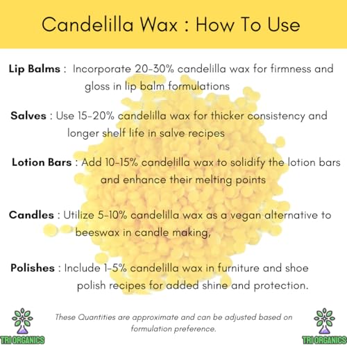 Image of Candelilla Wax 100g - Natural Vegan Wax for Lip Balm, Creams, Lotion Bars, Soap Making & DIY Cosmetic Formulations
