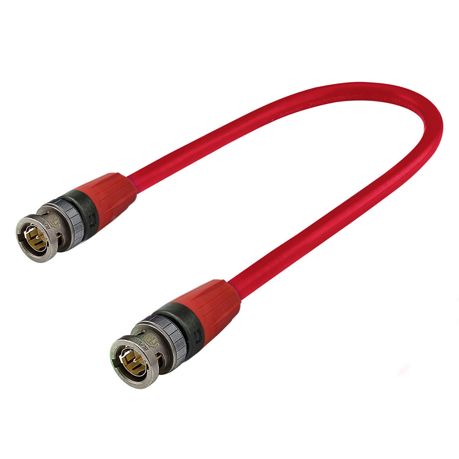 SommerCable VTGX-2000-RT-RT - Cable de conexión de vídeo (20 m, 6G, 3G, SDI, 4K, UHD, HD-SDI (HDTV) SC-Vector 0.8/3.7, 1 x 0,80 mm², conector BNC rojo