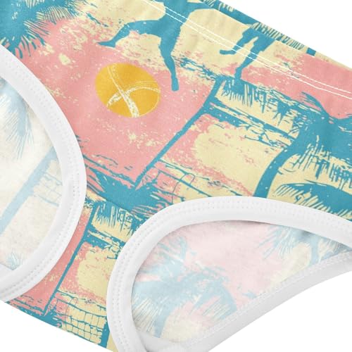 ZZKKO Beach Volleyball Abstract Girls Underwear Toddler Panties for Girls Comfort Brief Size 2-8T3