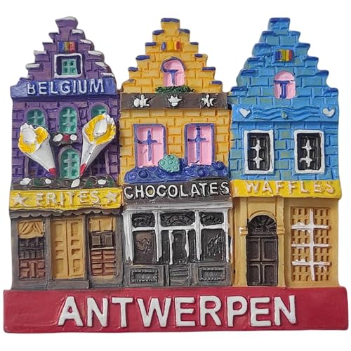 Imán Decorativo Souvenir Refrigerador Antwerpen Belgium miniatura 1
