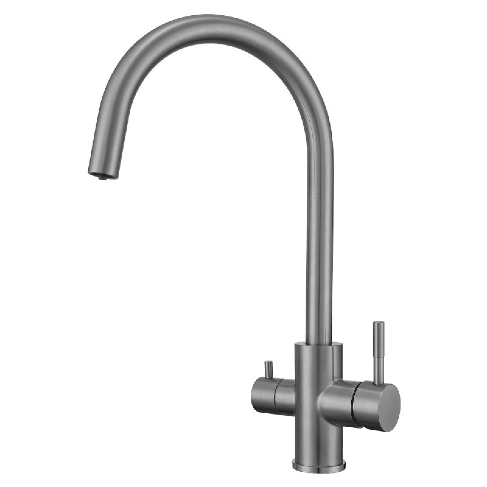 Fanjubei Bullet Ash Kitchen 304 Stainless Steel Cooling/Hot Water Purification Sink Faucet