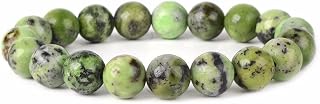 Justinstones Gem Semi Precious Gemstone 10mm Round Beads Stretch Bracelet 7 Inch Unisex