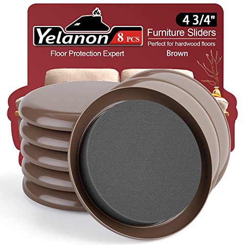 Furniture Sliders for Carpet - Yelanon 8 PCS 4 3/4" Furniture Moving Pads