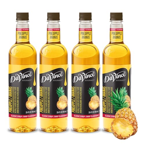 Image of DaVinci Gourmet Classic Pineapple Syrup, 25.4 Fluid Ounces (Pack of 4)
