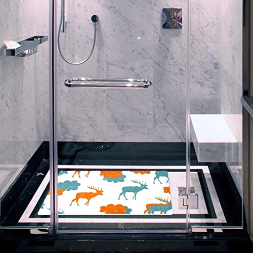 Tapis de bain antidérapant avec ventouses et trous de drainage