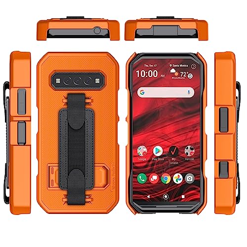 Coque Kyocera DuraForce PRO 3 E7200 étui antichoc orange avec dragonne - 5