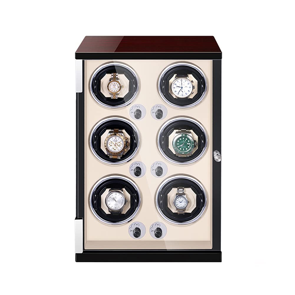CGCSYZ Automatic Watch Winder Case With Quiet Motor 5 Rotation Mode Setting Jewelry Box Built-in LED Illuminated Flexible Watch Pillow
