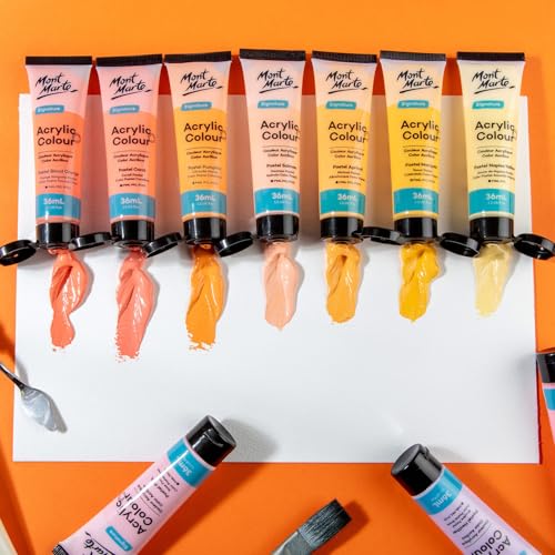 image for Mont Marte Acrylic Colour Pastel Paint Set Signature 12pc x 36ml (1.2 