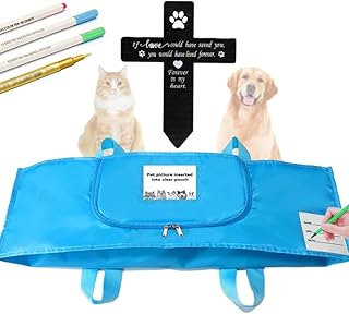 Eco-Friendly Pet Casket Body Bag, Pet Burial Box with Dignity, Dog Casket for Burial and Cremation by Customizing with Your Own Words for All Pets - Dogs, Cats, Rabbits and More.（L