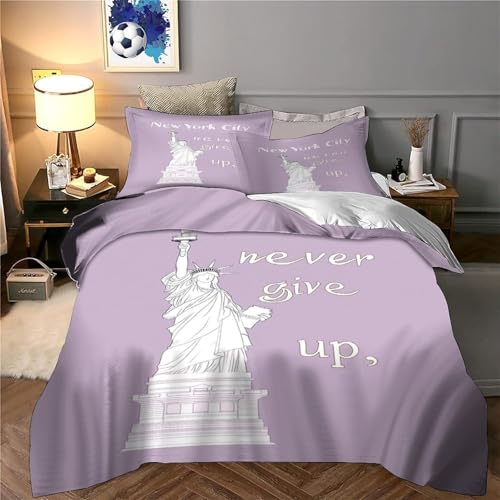 Housse de couette 3D effet grand confort en microfibre résistante King - 6