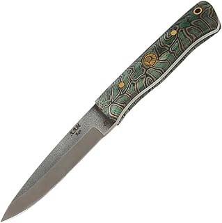 B40 - D2 Steel - Green G Micarta Handle - Fixed Blade - Kam Knife