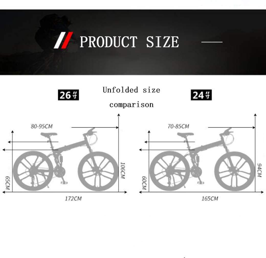 Amazon | マウンテンバイク折りたたみ自転車、27スピードダブル