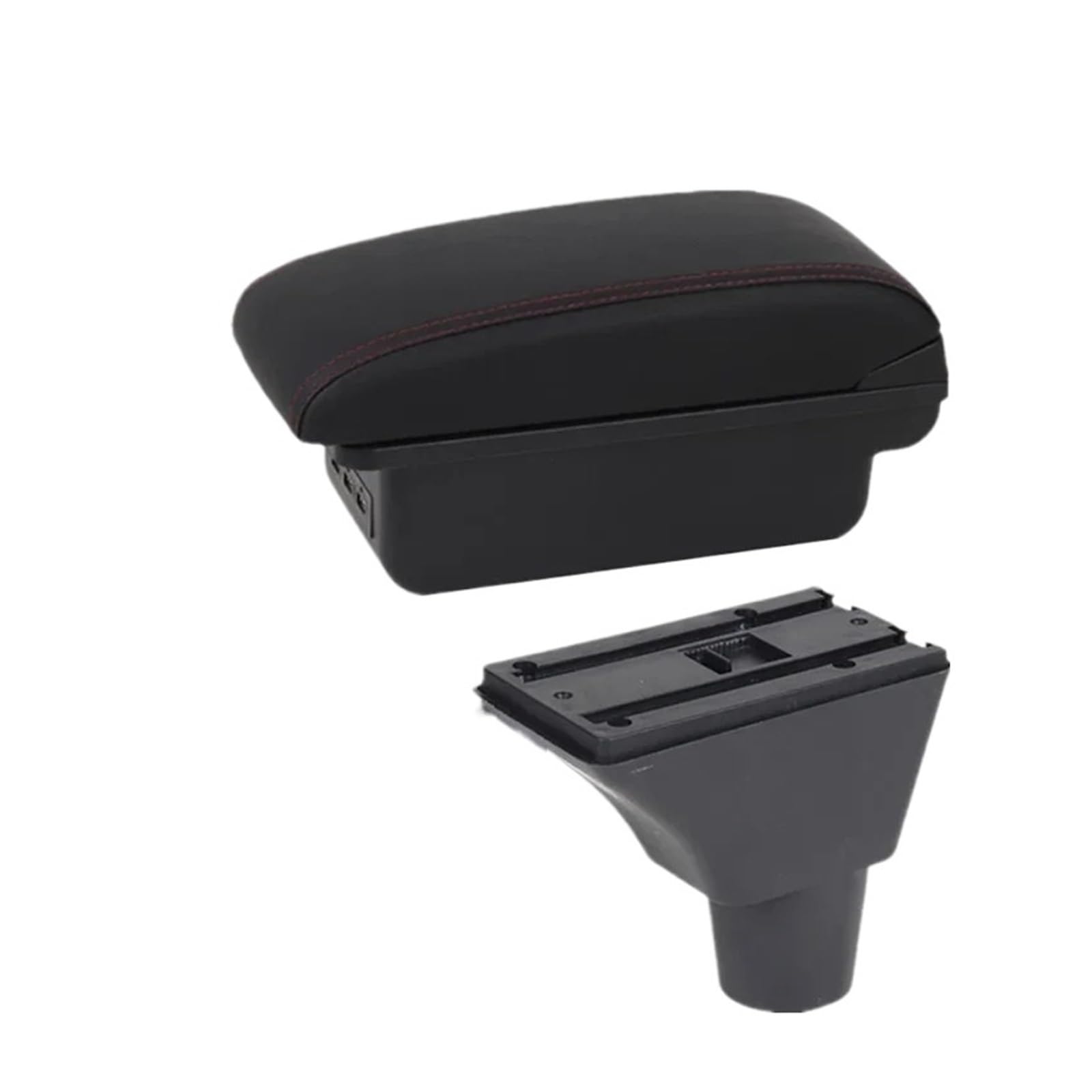 Ggwqoops Car Armrests For Sandero For Stepway For Dacia Car Armrest Box Central Storage Accessories Armrest Box(B1 red line 3USB)