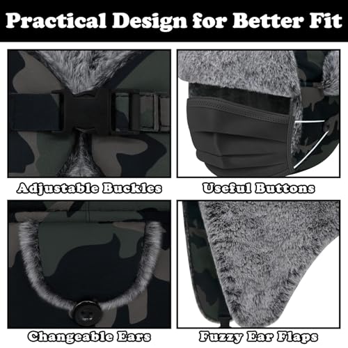 Sarfel Waterproof Toddler Winter Hat Baby Boy Winter Hat with Warm Fleece Kids Trapper Hat Girls Winter Hat Toddler Snow Hat4