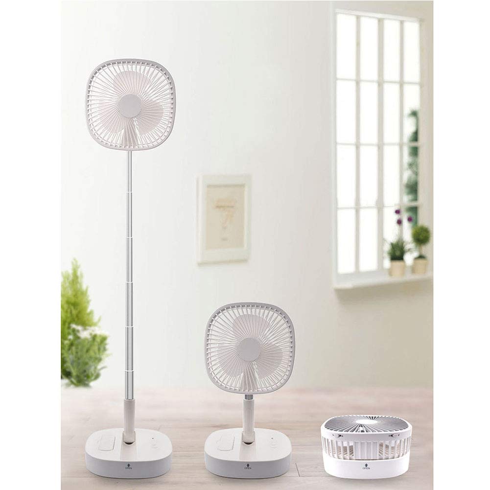 Ventilatore portatile ricaricabile, Ventilatore silenzioso con telecomando, Ventilatore da scrivania USB, Ventilatore elettrico pieghevole per ufficio, casa, campeggio,Bianca